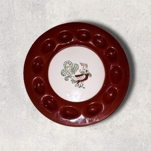 Brock of California Vintage Chanticleer Rooster 13” Egg Platter